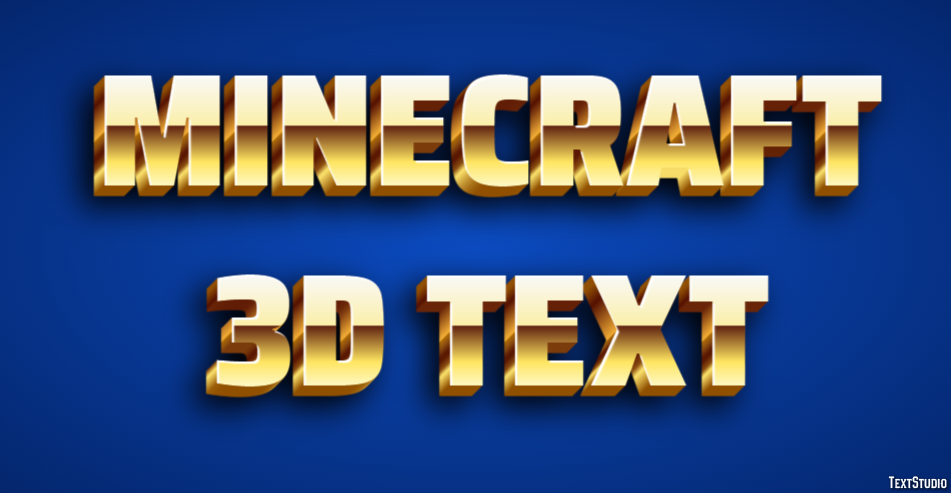Minecraft 3d Text Effetto testo