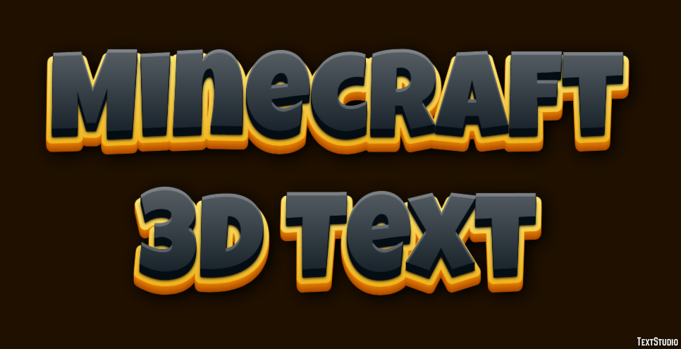 Minecraft 3d Text Efekt tekstowy