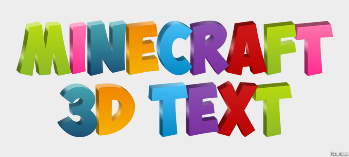 Minecraft 3d Text テキスト効果