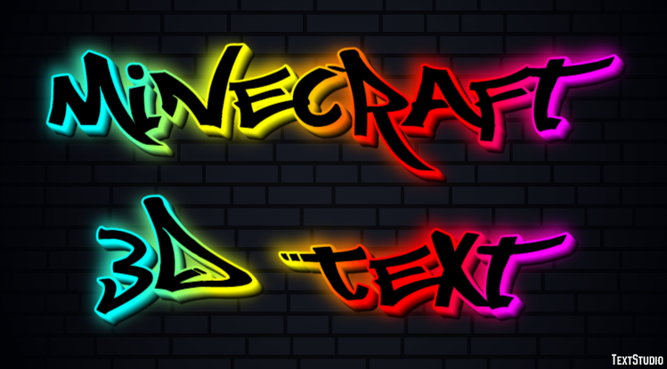 Minecraft 3d Text テキスト効果