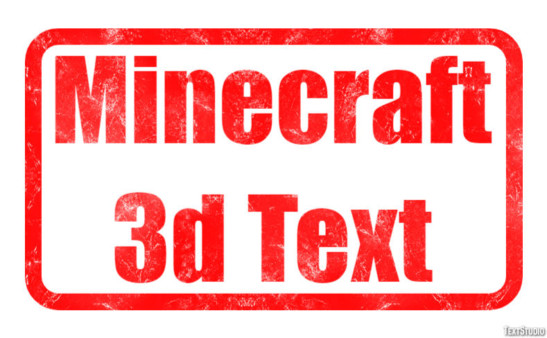 Minecraft 3d Text Efekt tekstowy