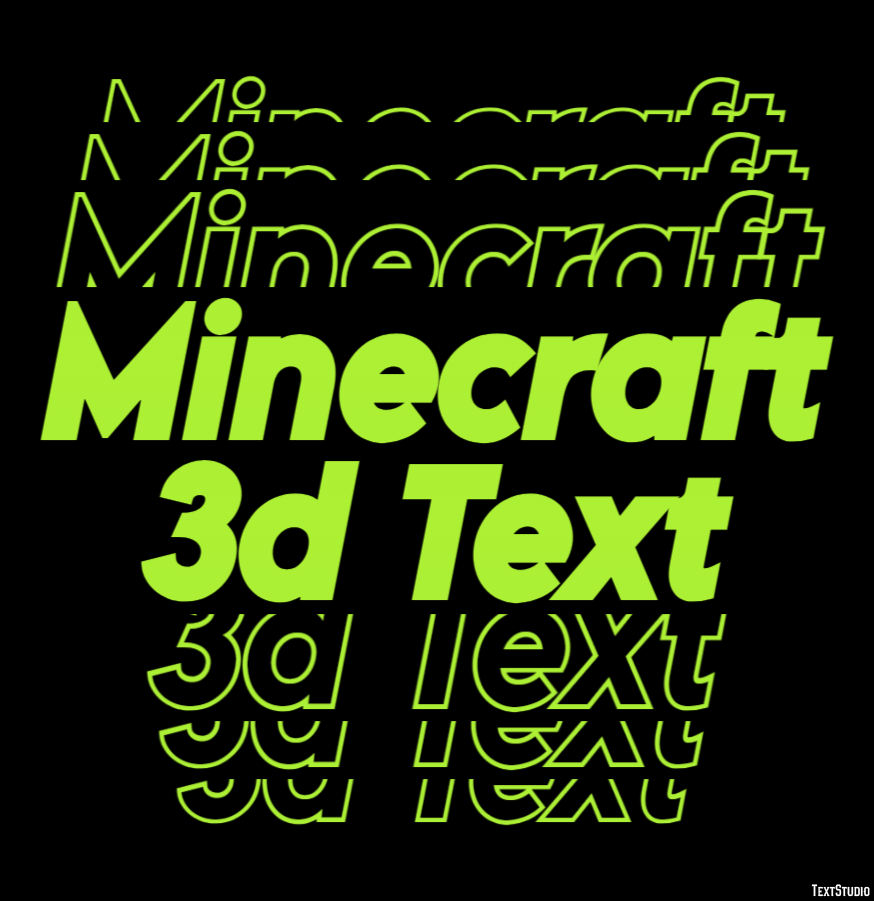 Minecraft 3d Text Tekst Effect