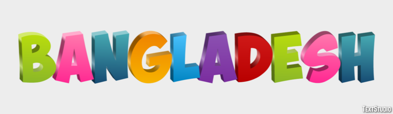 Bangladesh Texteffekt