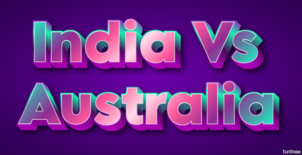 India Vs Australia Текстовый эффект