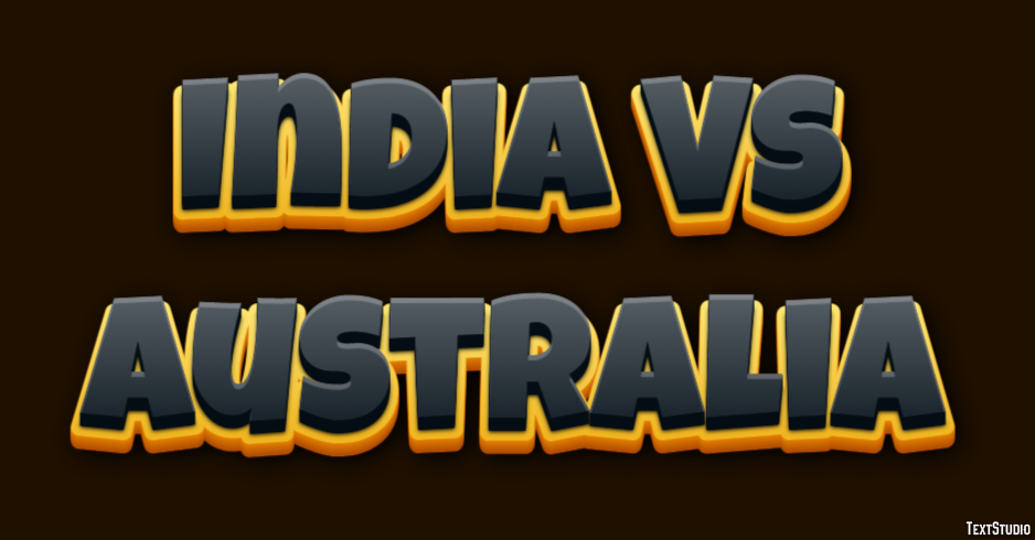 India Vs Australia Текстовый эффект