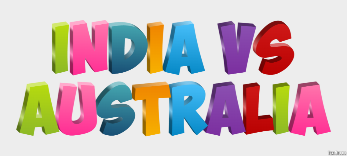 India Vs Australia Текстовый эффект