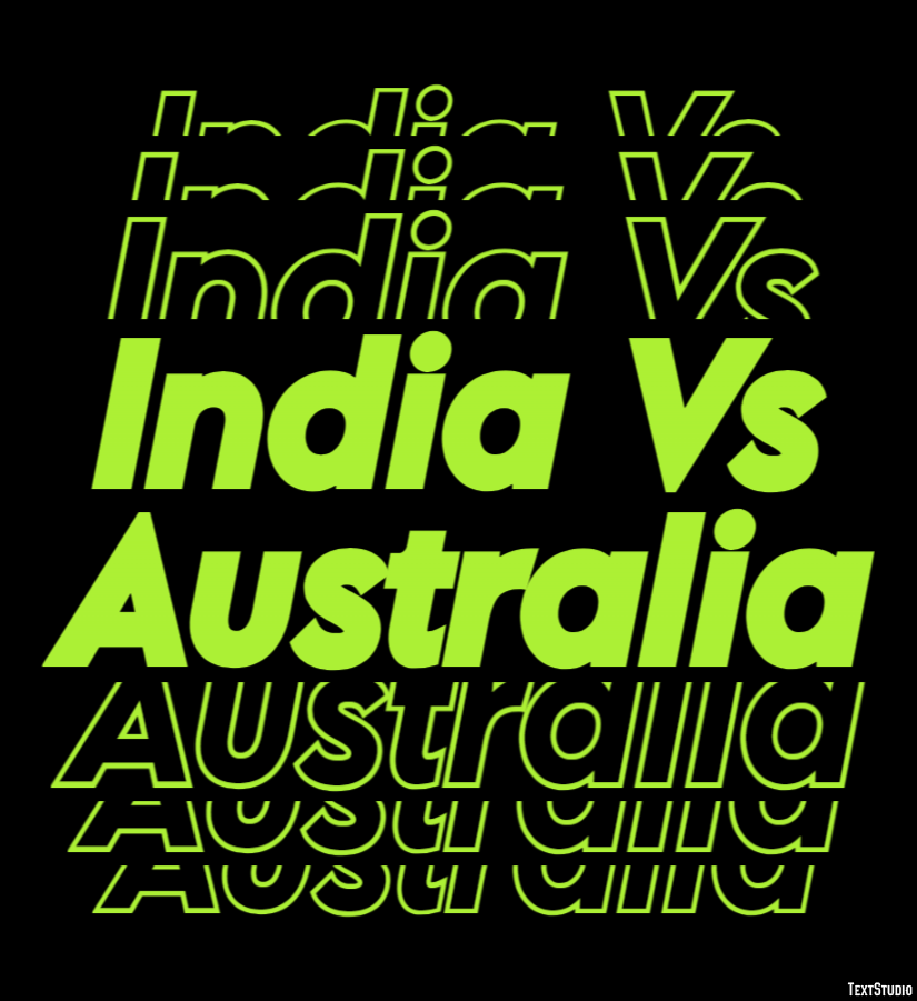 India Vs Australia Effet de Texte