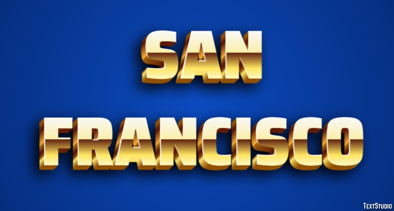 San Francisco Efecto de Texto