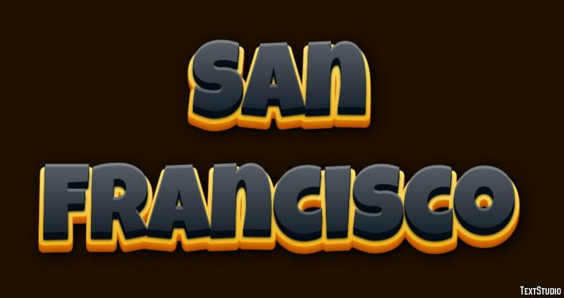 San Francisco Efecto de Texto