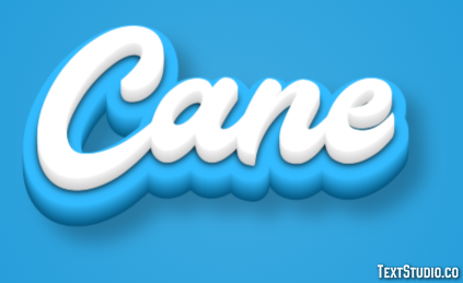 Cane Text Effect