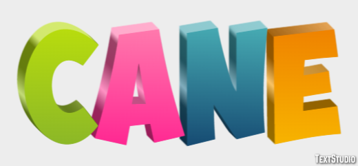 Cane Text Effect