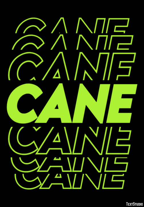 Cane Text Effect
