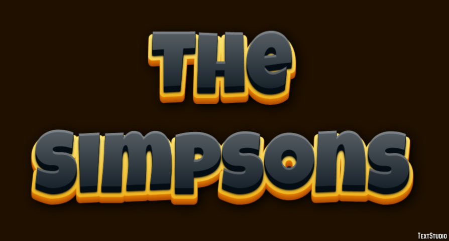 The Simpsons Text Effect