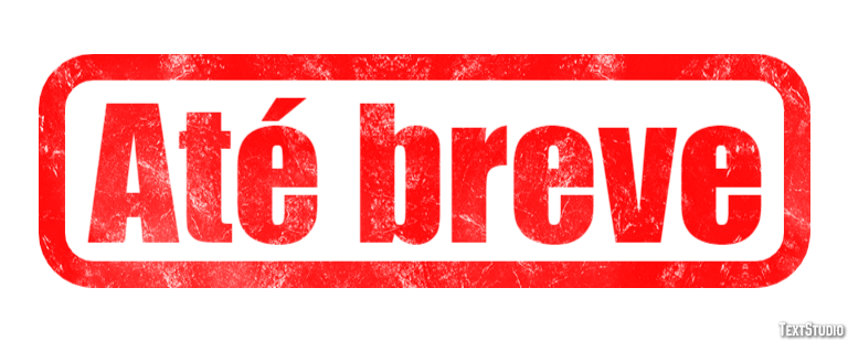 Até breve Effetto testo