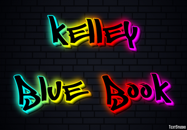 Kelley Blue Book Text effect