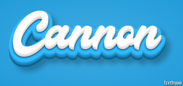 Cannon Text Effect