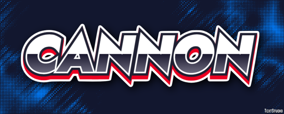 Cannon Эффект текста