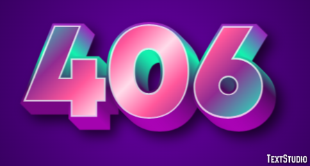 406 Text Effect
