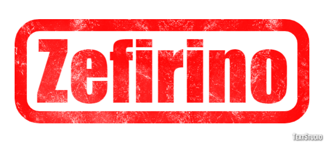 Zefirino Effetto testo
