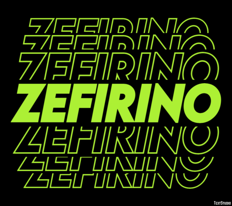 Zefirino Effetto testo