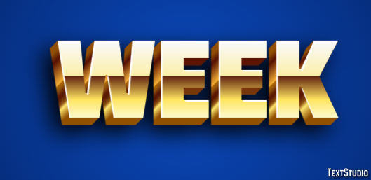 Week Text Effect
