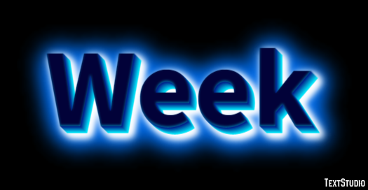 Week Text Effect