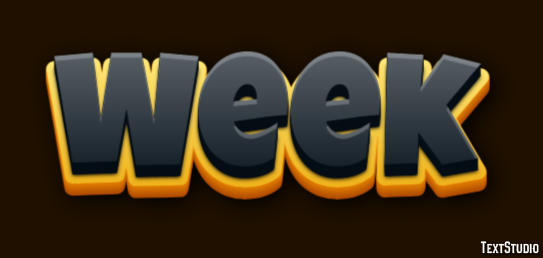 Week Text Effect