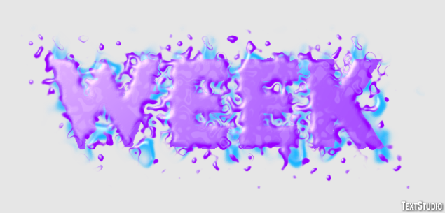 Week Text Effect