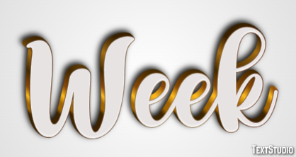 Week Text Effect