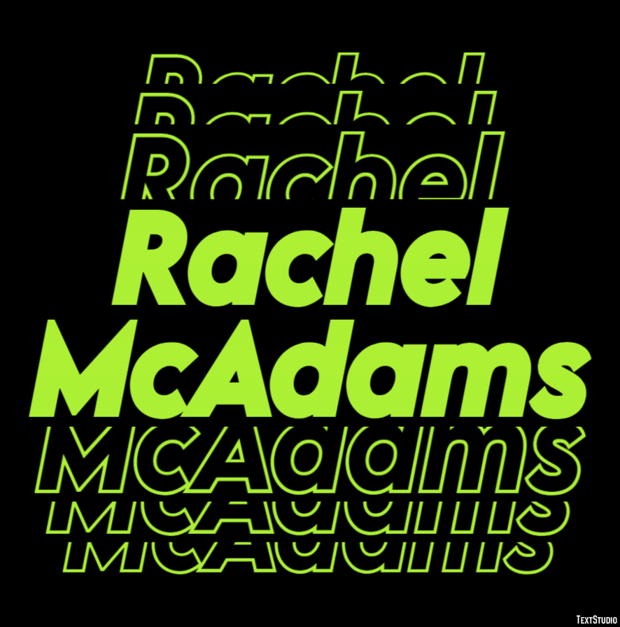 Rachel McAdams Efeito de texto