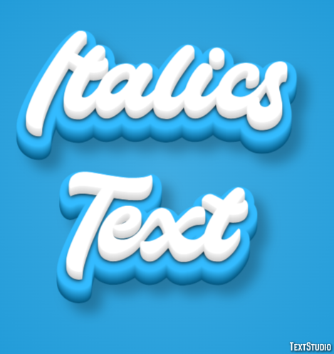 Italics Text Text Effect