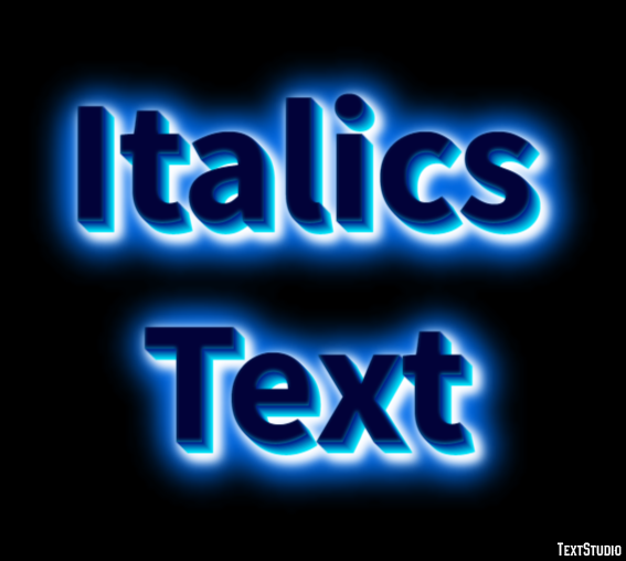 Italics Text Text Effect