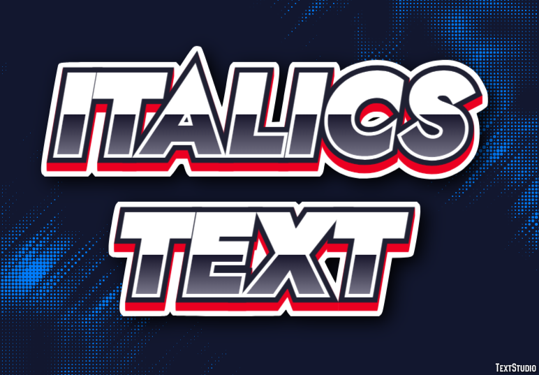 Italics Text Text Effect
