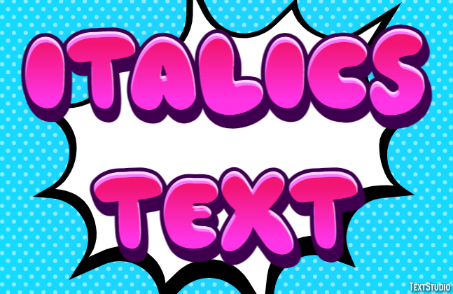 Italics Text Text Effect