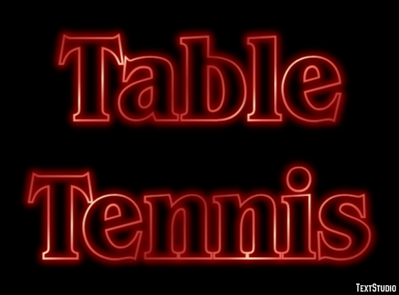 Table Tennis Text effect