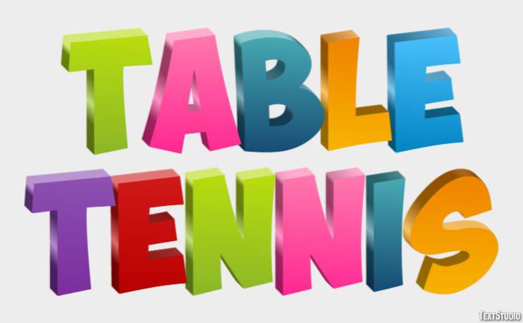 Table Tennis Text Effect