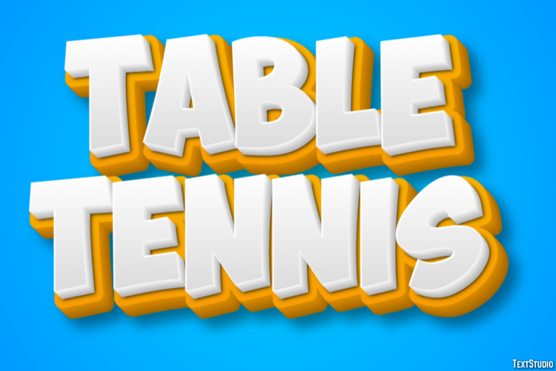 Table Tennis Text Effect