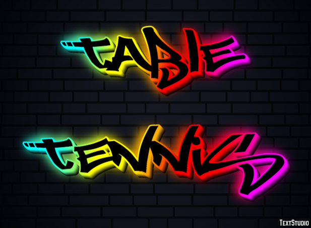 Table Tennis Text effect