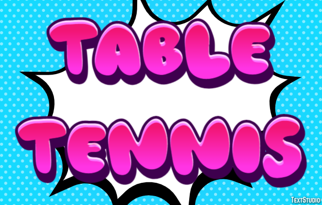 Table Tennis Text Effect