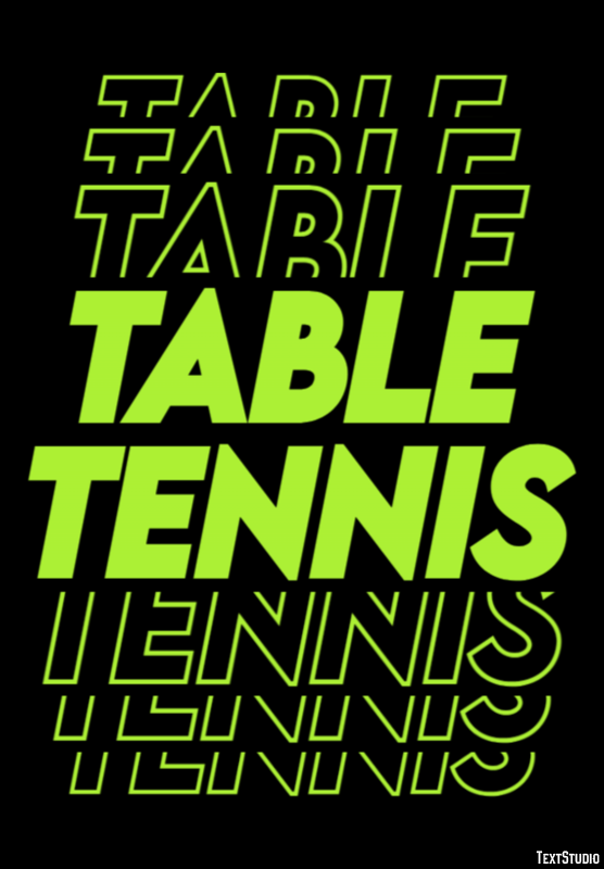 Table Tennis Text Effect