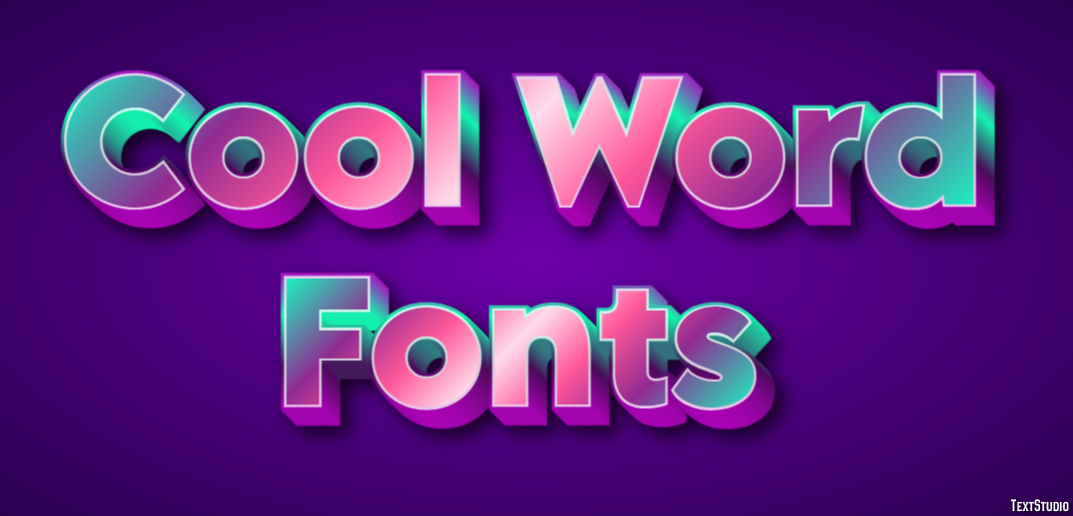 Cool Word Fonts テキスト効果