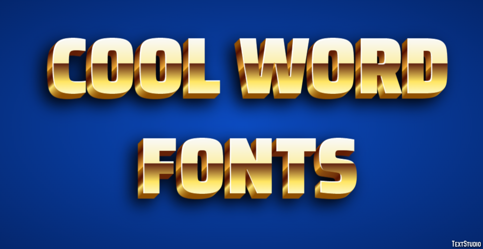Cool Word Fonts テキスト効果