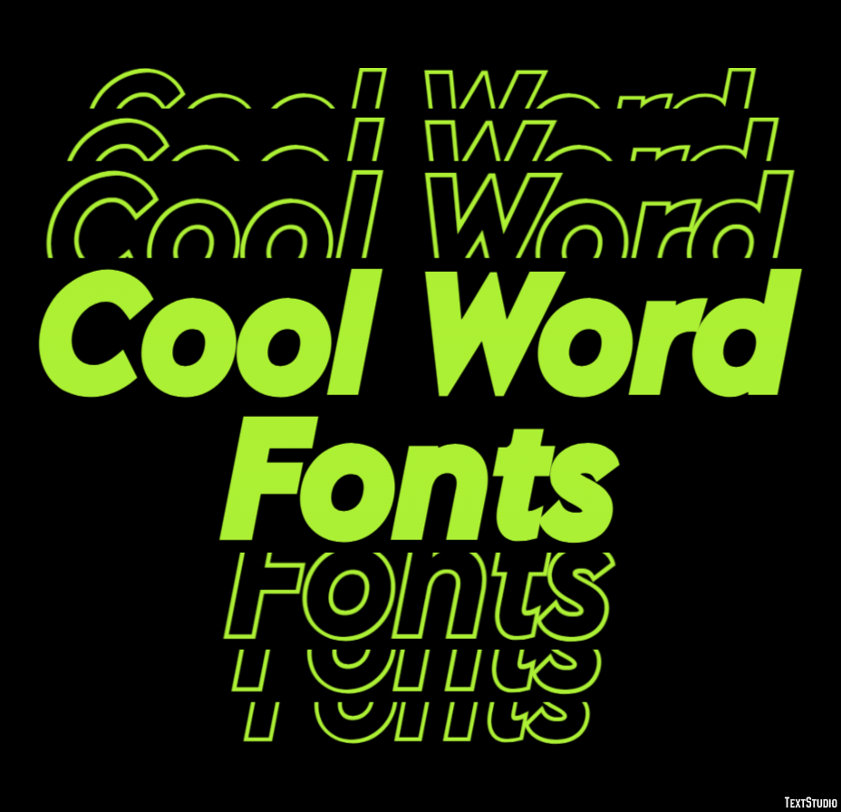 Cool Word Fonts テキスト効果