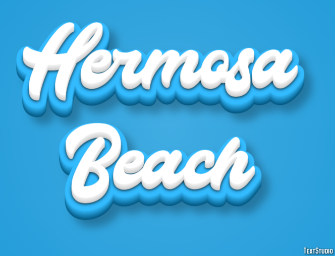 Hermosa Beach Efeito de texto