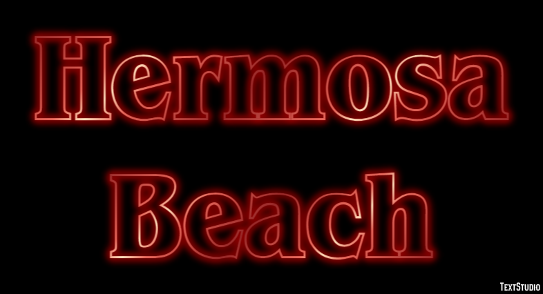 Hermosa Beach Efeito de texto