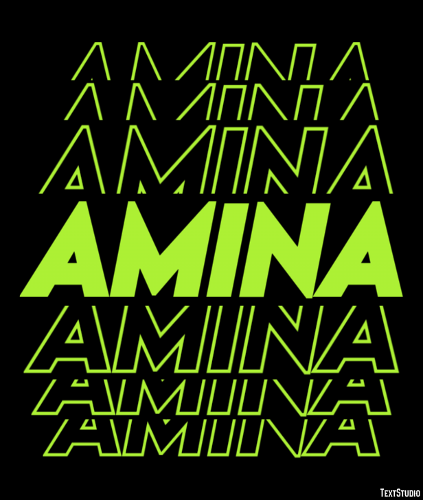 Amina Efecto de Texto