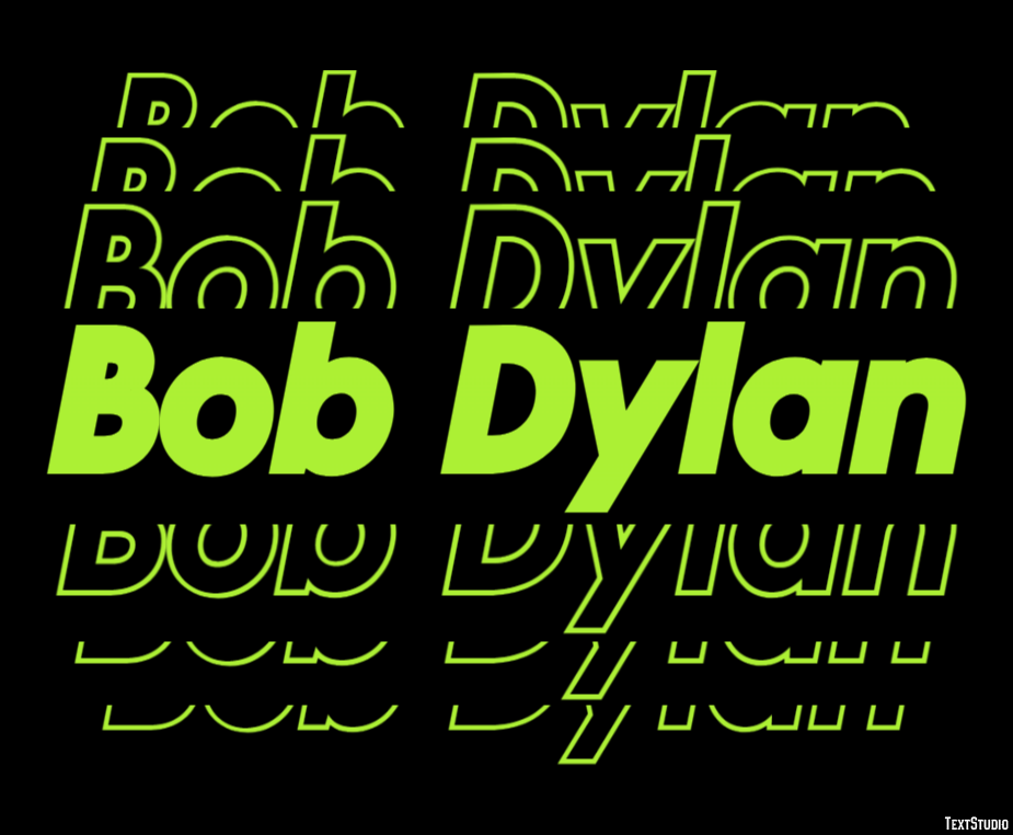 Bob Dylan Efecto de Texto