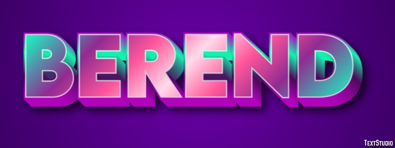 Berend Tekst effect