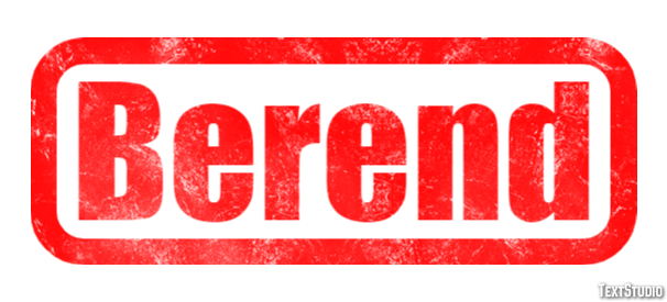 Berend Tekst effect