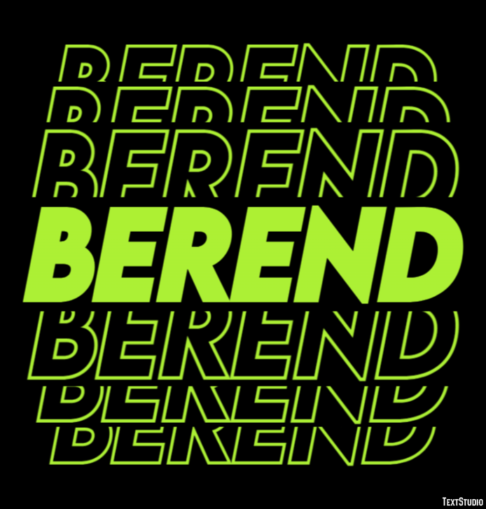 Berend Tekst effect